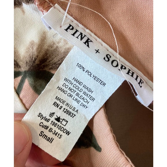 NWT Pink + Sophie Floral Dress Size Small Women’s Mauve Mock Neck MSRP $46.50 - Picture 4 of 7